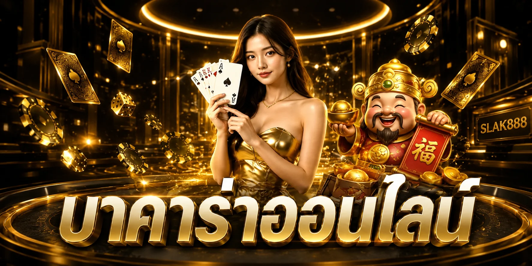 SLAK888 คาสิโนบาคาร่าออนไลน์โทนดำทอง